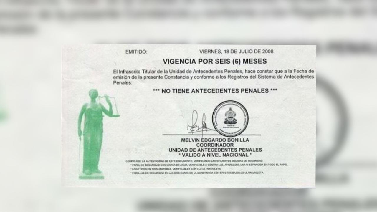 Imagen Principal de Nota: Estos hondureños no pagan la hoja de antecedentes penales