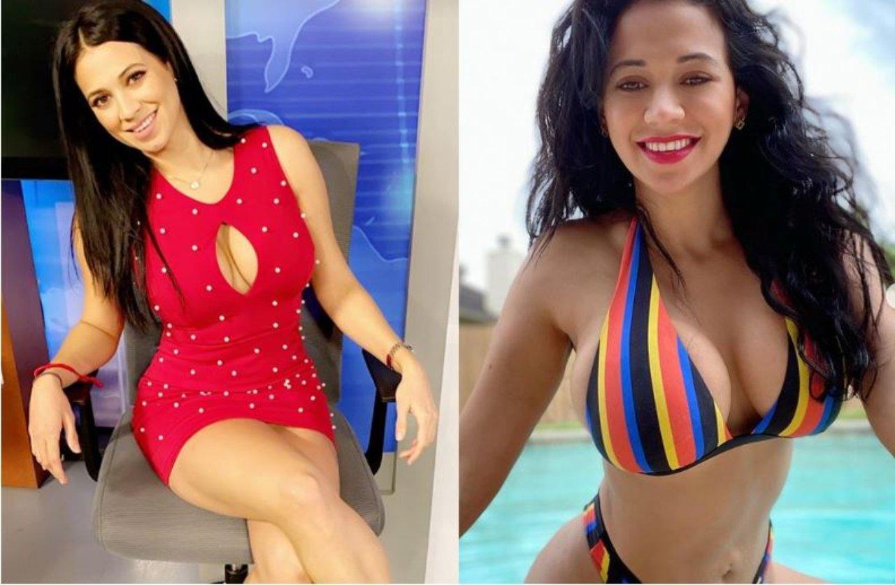 Imagen Principal de Nota: La conductora hondureña Carla Medrano sufre accidente de vestuario que dejó al descubierto su ropa interior