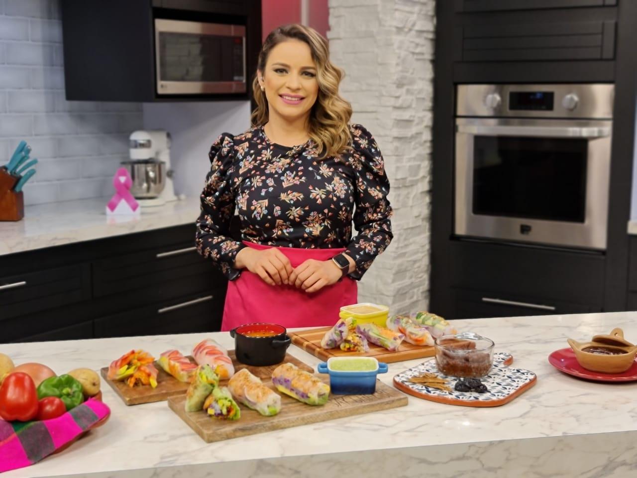 Imagen de Aprende a preparar rollo de camarón con vegetal y budín de chocolate en La Cocina de Keyla