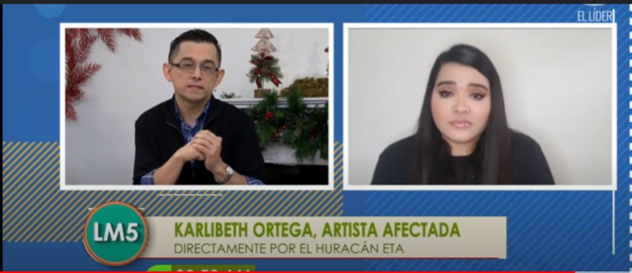 Imagen Principal de Nota: Artista hondureña llora al relatar cómo lo perdió todo por Eta y la odisea para ser rescatada en lancha; 'vi gente sumergida'