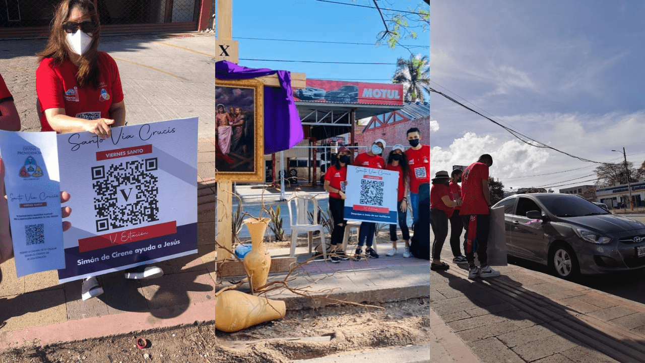 Imagen Principal de Nota: Sin bajarse de sus autos, hondureños acompañan viacrucis en el bulevar Suyapa