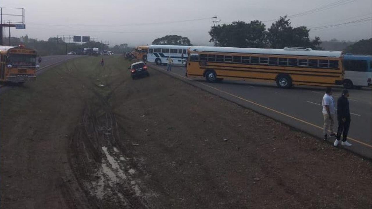 Imagen de Principales zonas de Honduras bloqueadas por el paro de transporte interurbano