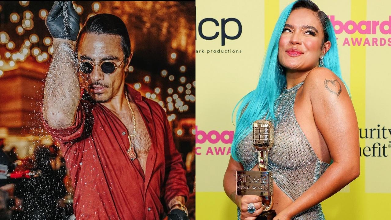 Imagen Principal de Nota: Karol G celebró junto a Salt Bae de una manera muy peculiar después de los Billboard