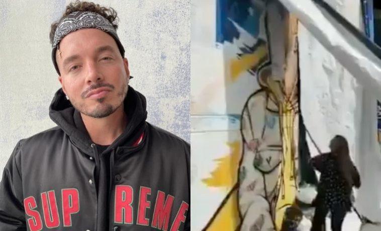 Imagen Principal de Nota: Colombianos borran mural de J-Balvin "por su indiferencia ante el sufrimiento del pueblo"