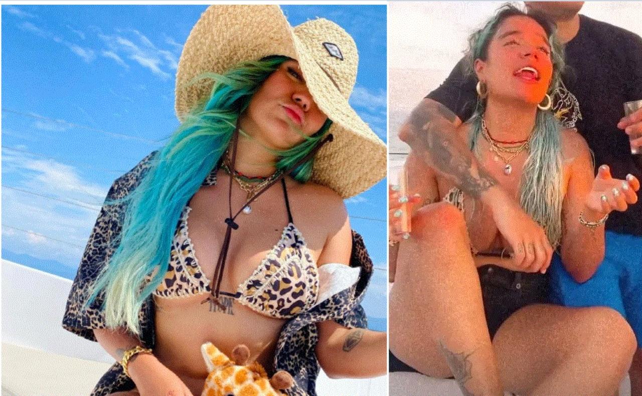 Imagen Principal de Nota: Karol G se pasa de copas en un lujoso yate en México y es objeto de memes