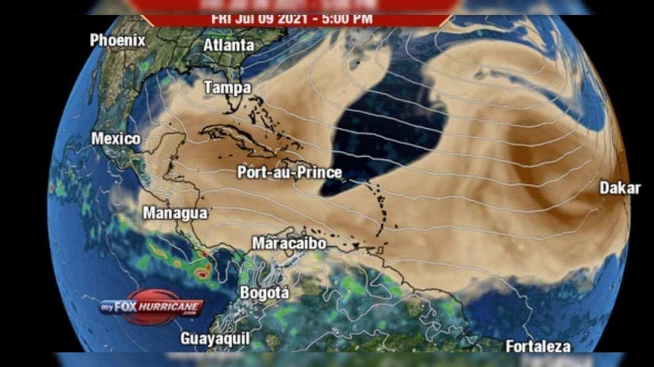 Imagen Principal de Nota: Gigantesca nueve de polvo del Sahara ingresa a Honduras este viernes y estos son sus efectos