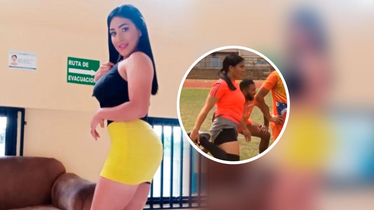 Imagen Principal de Nota: Martha Ríos se mide ante los jugadores de la UPNFM, ¿puede jugar fútbol?