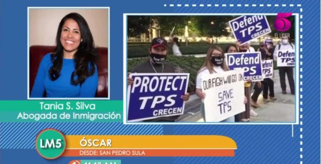 Imagen Principal de Nota: Hondureños amparados en el TPS tienen estas 3 opciones hasta antes del 4 de septiembre, según la abogada Tania Silva