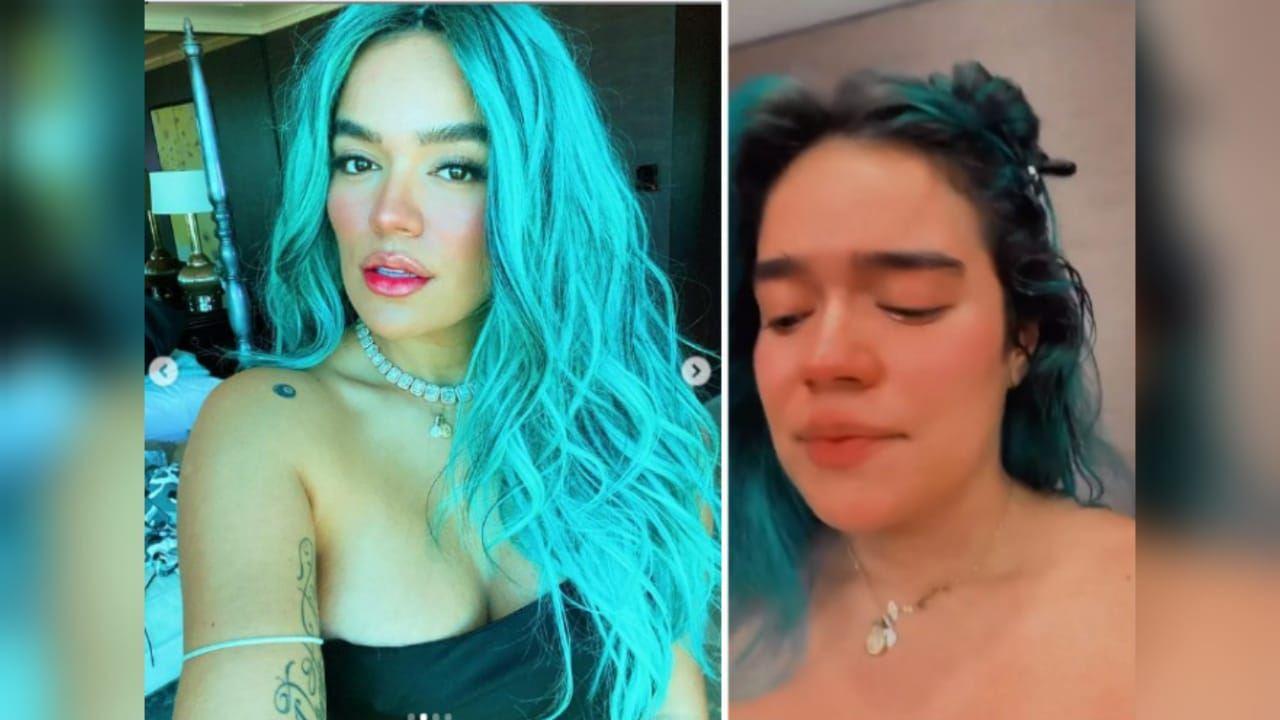 Imagen Principal de Nota: ¿Depresión? Karol G rompe en llanto en vivo y sus seguidores aseguran que es por Anuel AA