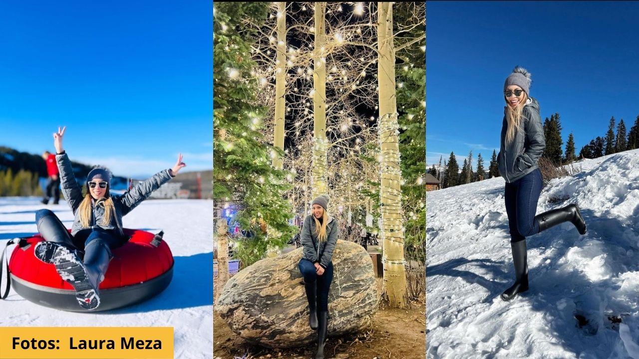 Imagen Principal de Nota: Laura Meza disfruta de sus vacaciones entre la nieve y su familia