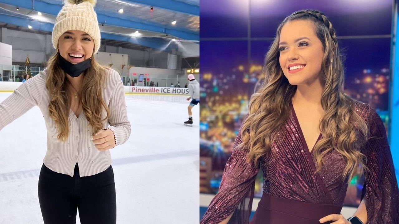 Imagen de Erika Williams patina sobre hielo por primera vez, ¿cómo le fue?