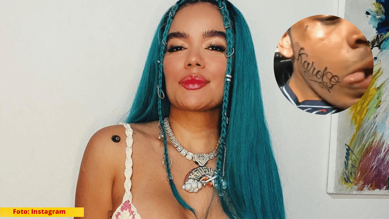 Imagen Principal de Nota: ¿Extremo? Fan de Karol G se tatuó el nombre de la Bichota en el rostro y recibe insultos en redes