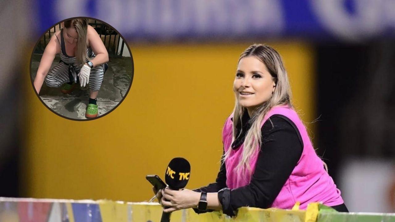 Imagen Principal de Nota: Tanya Rodríguez muestra sus dotes en la albañilería