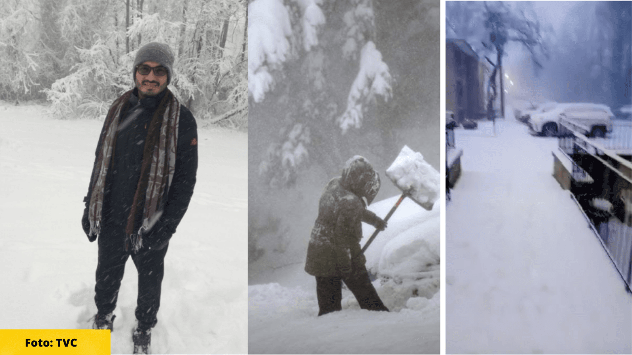Imagen Principal de Nota: Nieve, lluvia y frío: Así viven hondureños en Estados Unidos  tormenta invernal