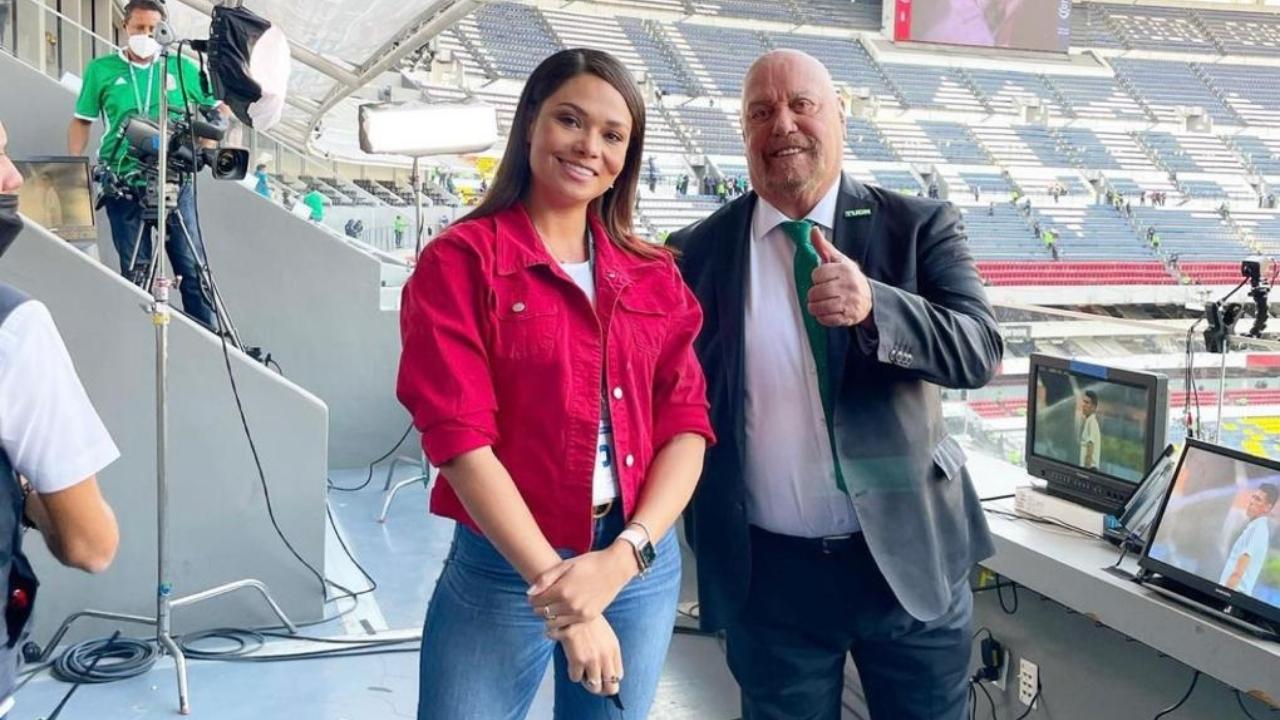Imagen Principal de Nota: Sirey Morán disfrutó el duelo entre México y El Salvador junto a Enrique ‘El Perro' Bermúdez