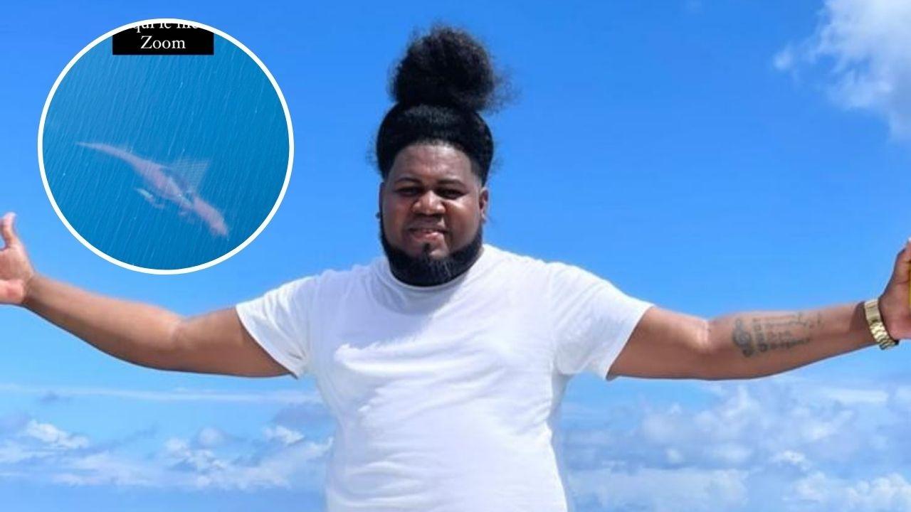Imagen Principal de Nota: 'No sé qué será', la More capta misterioso animal en el mar mientras viajaba en avión hacia Guanaja