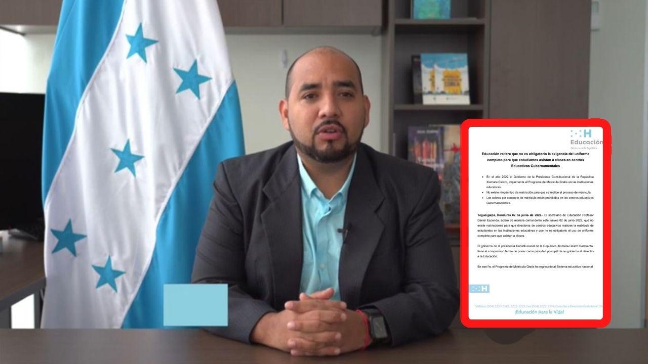Imagen de Ministro de Educación reitera a directores que no exijan uniforme a alumnos