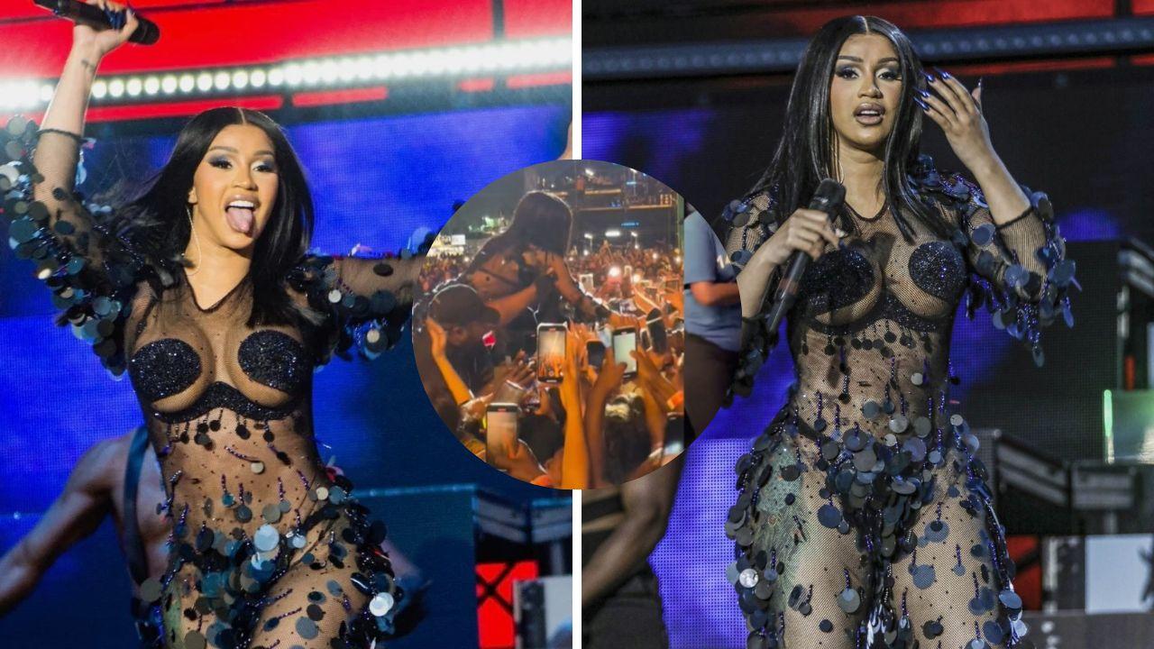 Imagen Principal de Nota: Video: Cardi B enloquece y golpea con el micrófono a un fanático en pleno concierto