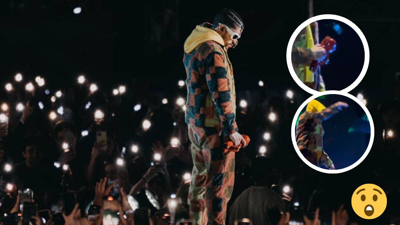 Imagen Principal de Nota: ¿Se molestó? Bad Bunny lanzó micrófono a la producción en pleno concierto
