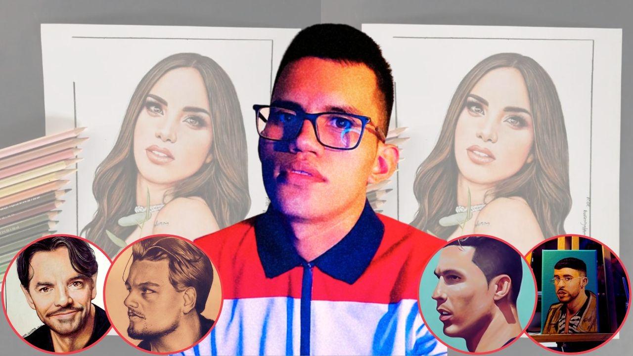 Imagen Principal de Nota: Hondureño asegura que famosos como Cristiano Ronaldo le piden dibujarlos