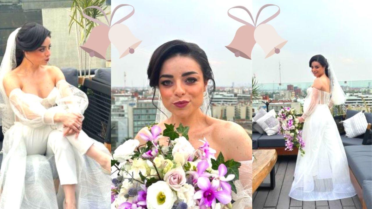 Imagen Principal de Nota: Violeta Isfel se casa por segunda vez y usó vestido fuera de lo común