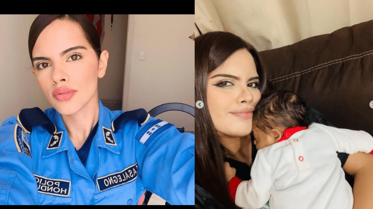 Imagen de La policía hondureña, Yaneth Casalegno, comparte tiernas fotos de su bebé