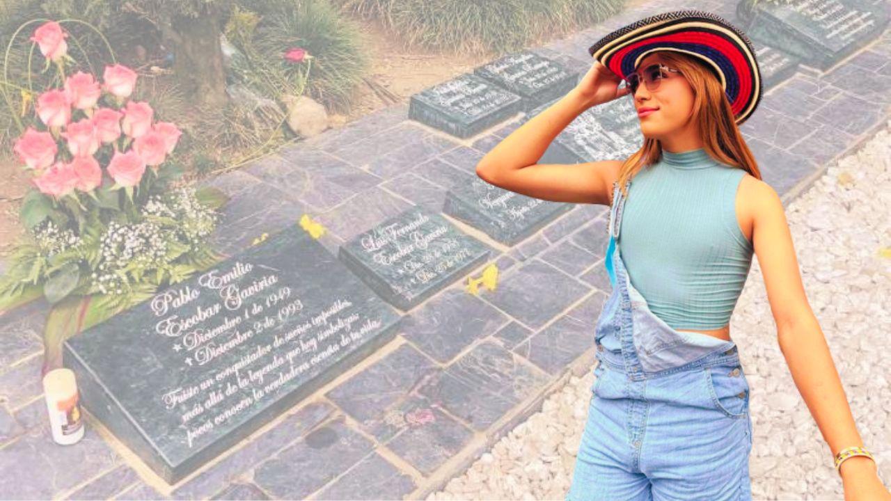 Imagen Principal de Nota: ‘La Bicha Catracha’ visitó la tumba de Pablo Escobar en Colombia