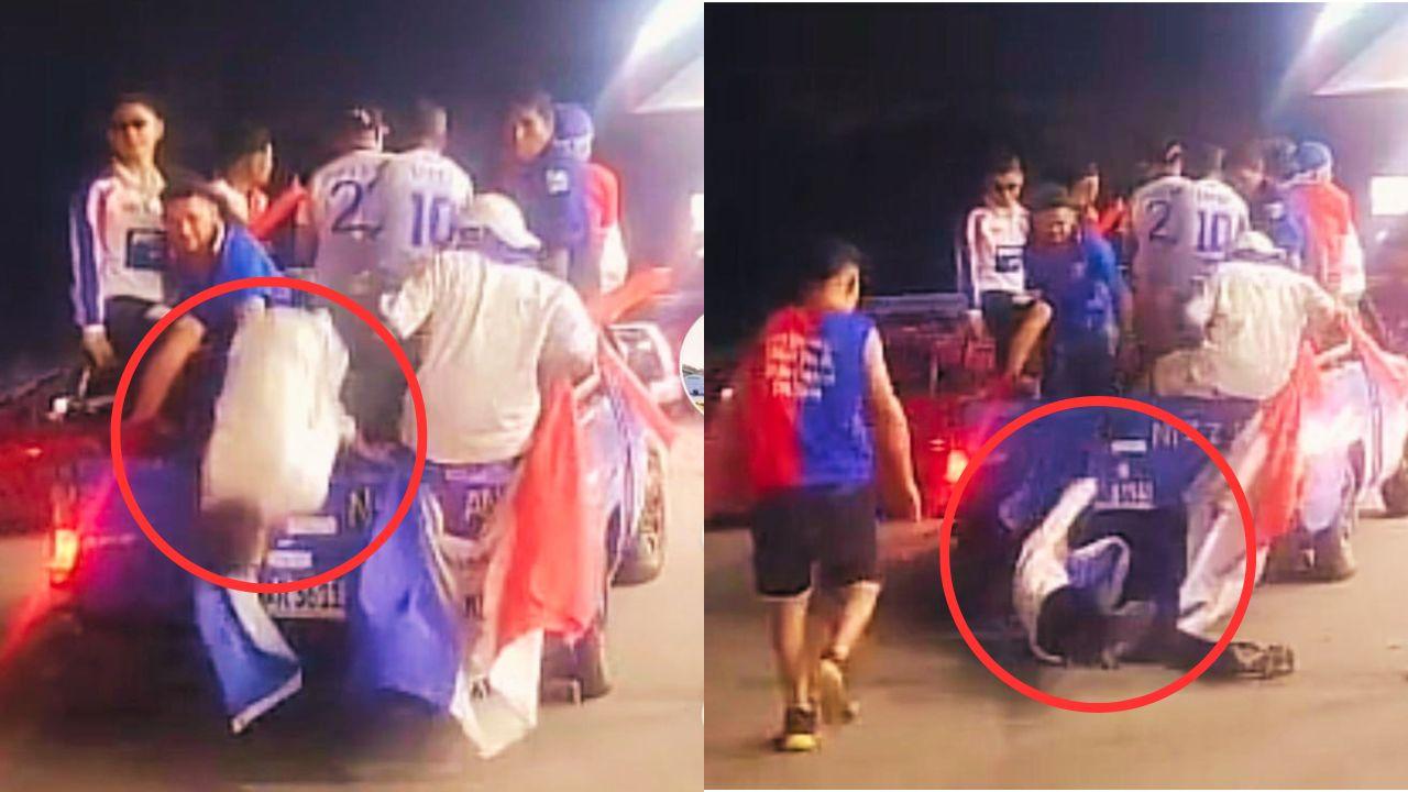 Imagen de ‘¡Se va a caer!, se cayó’: aficionado del Olimpia sufre accidente mientras festejaba