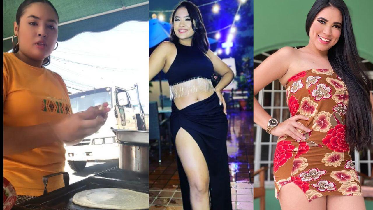 Imagen Principal de Nota: Sexy  vendedora de baleadas cumple uno de sus sueños y conversa con la tiktoker Angie Ortez