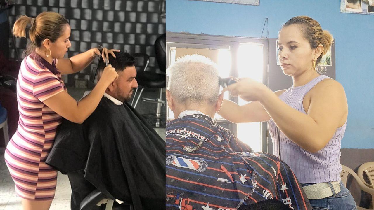 Imagen Principal de Nota: Conoce a Inda Díaz, la hondureña barbera que destaca en Santa Bárbara