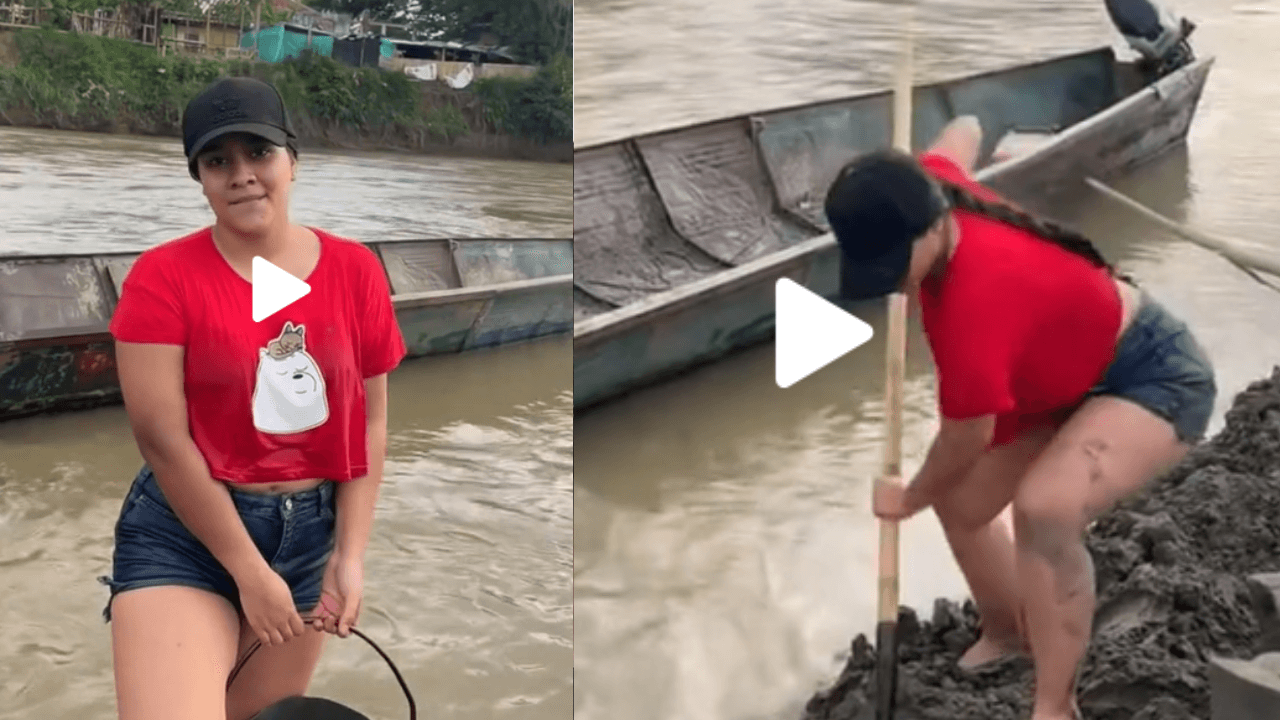 Imagen de Joven trabaja sacando arena y no acepta propuestas indecentes; con el dinero que gana paga sus estudios