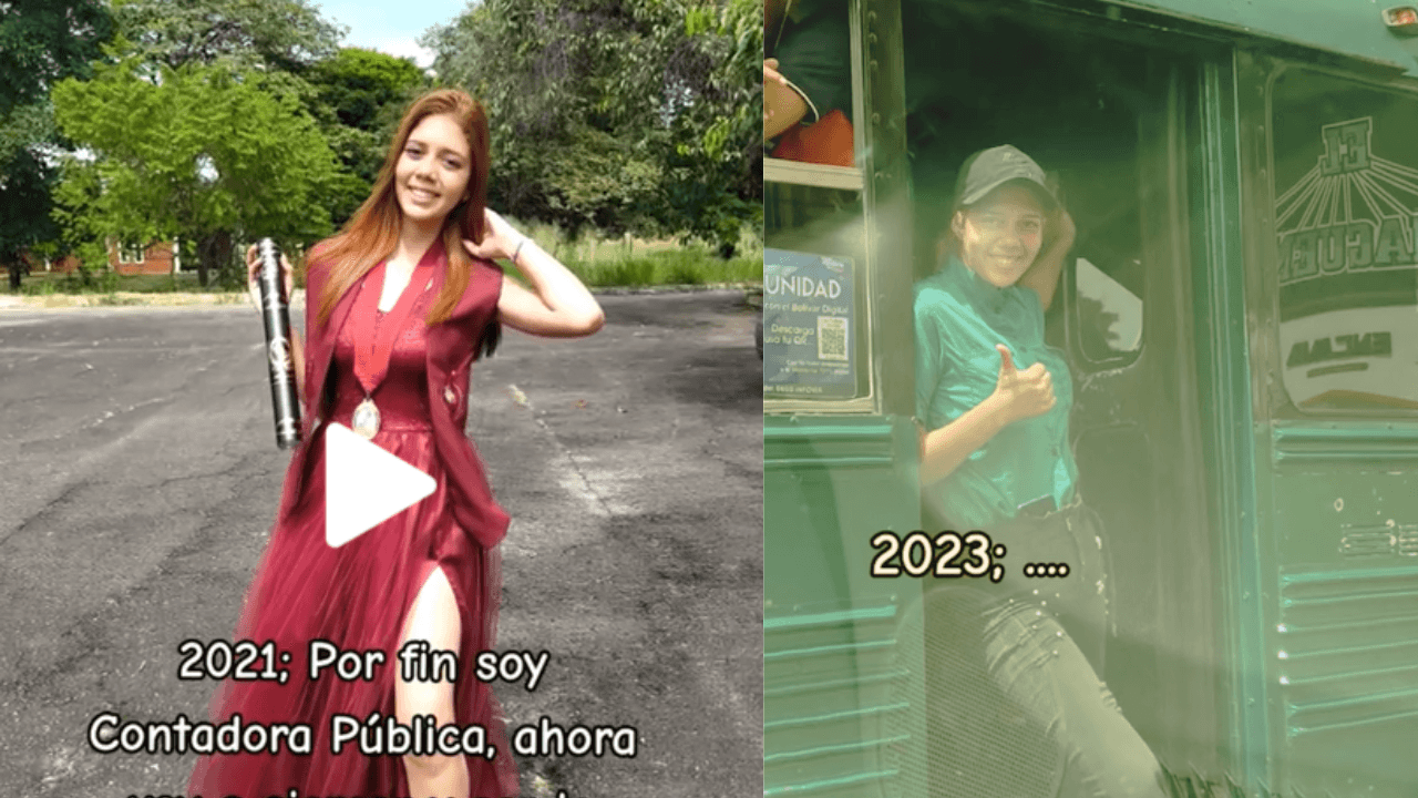 Imagen de ¡Orgullosa de su trabajo!: Se graduó de contadora y ahora trabaja como busera al no conseguir empleo