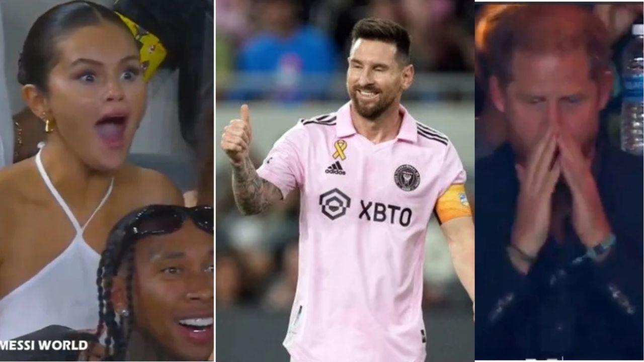 Imagen de La increíble reacción del Príncipe Harry, Selena Gómez y otras celebridades al ver jugar a Messi