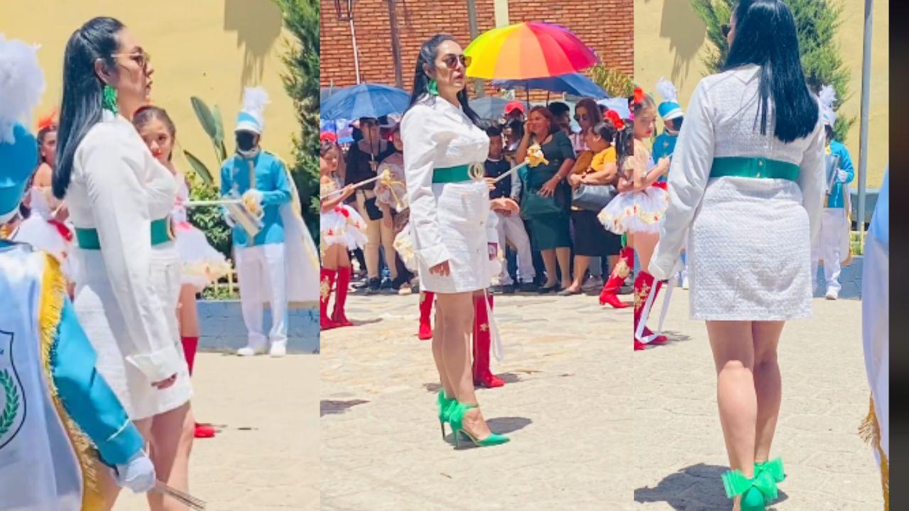 Imagen Principal de Nota: 'Elegante': maestra roba suspiros durante desfiles patrios del 15 de septiembre