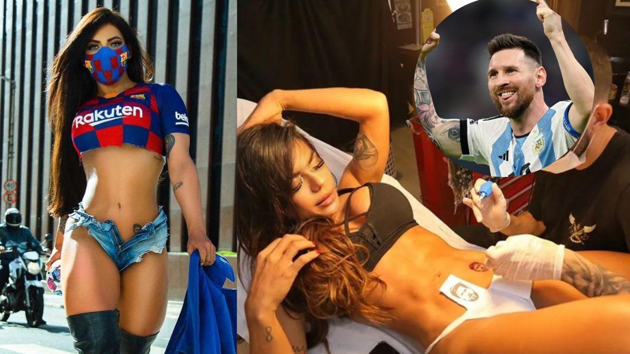 Imagen Principal de Nota: Suszy Cortez muestra sus tatuajes en honor a Messi ¿Cuántos y dónde los tiene?