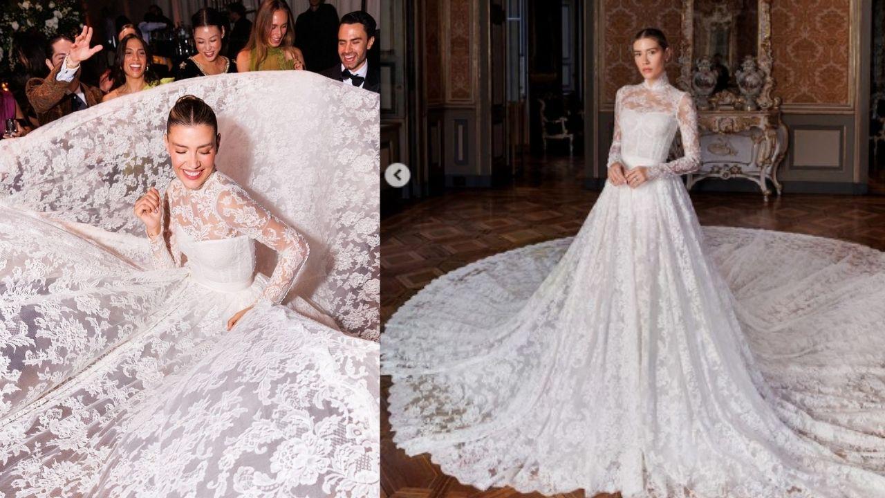 Imagen Principal de Nota: Los tres lujosos vestidos de novia que usó la hija de Luis Miguel en su boda