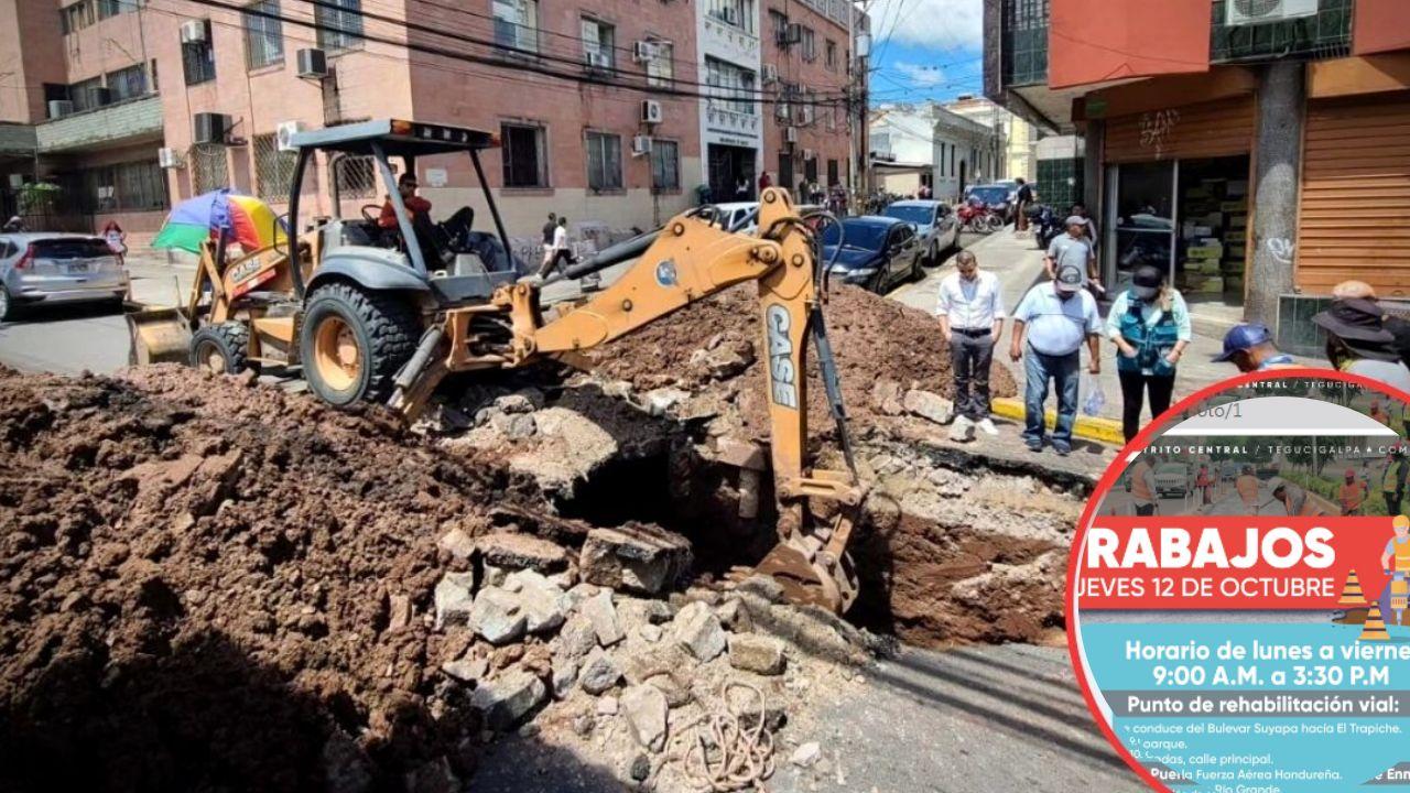 Imagen de Calles y avenidas cerradas en el Distrito Central, hoy jueves 12 de octubre
