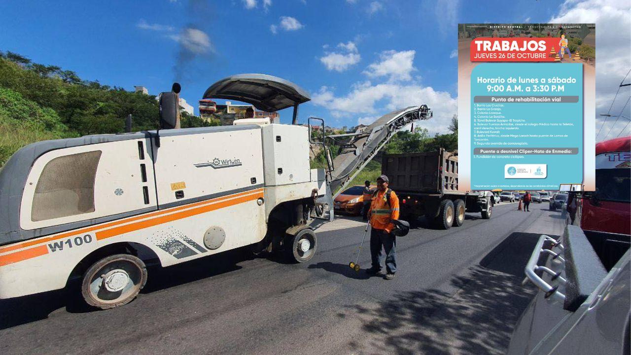 Imagen Principal de Nota: Calles  cerradas en Tegucigalpa y Comayagüela este jueves 26 de octubre