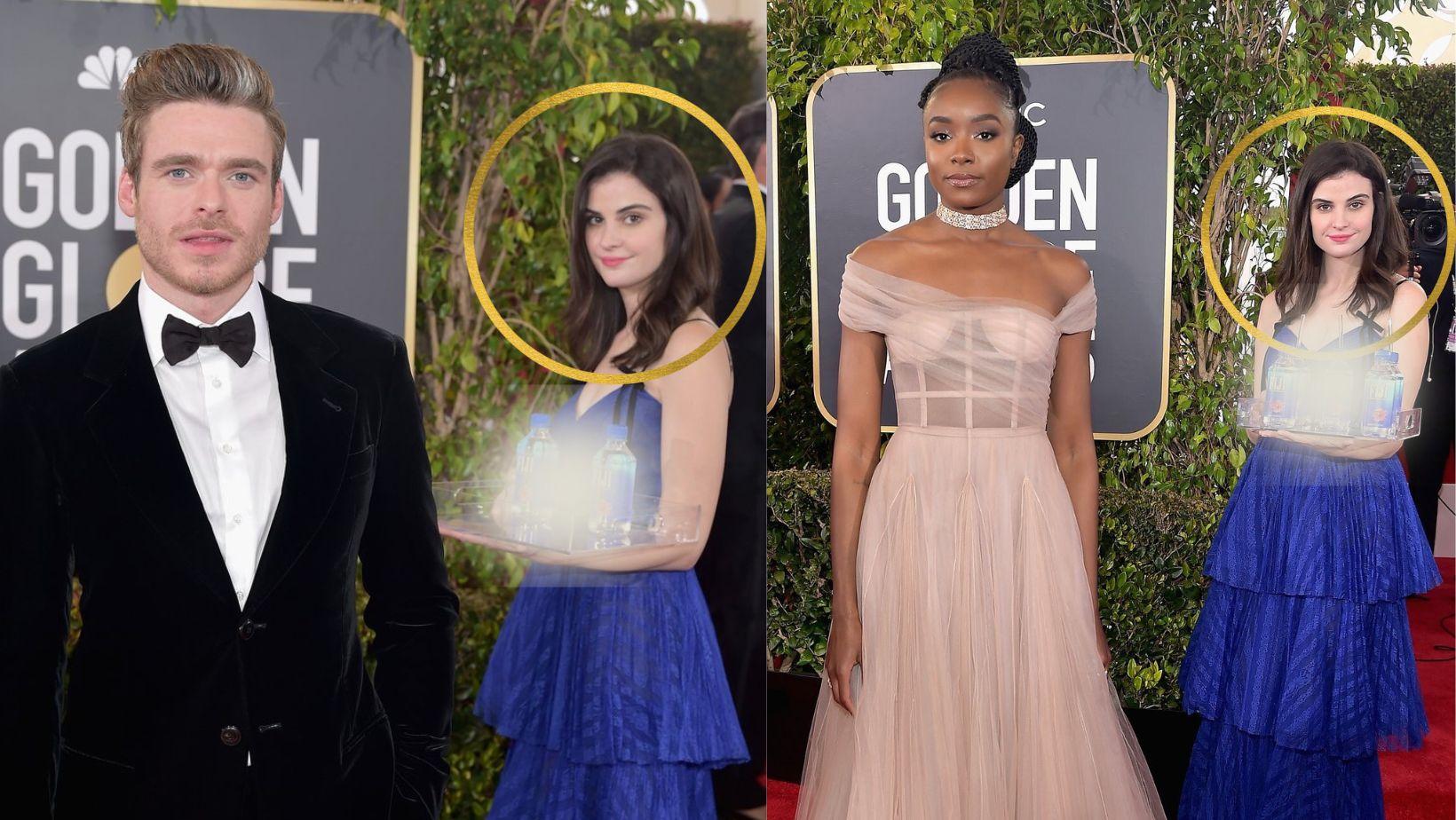 Imagen de Azafata se roba las miradas en los Globos de Oro, posando como una verdadera estrella