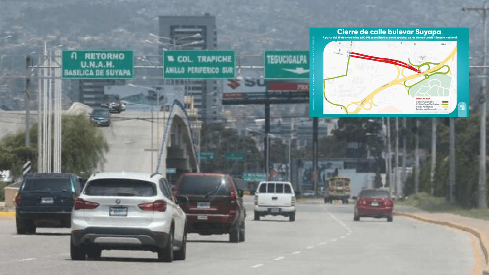 Imagen Principal de Nota: Bulevar Suyapa se cerrará el sábado desde las 4 de la mañana