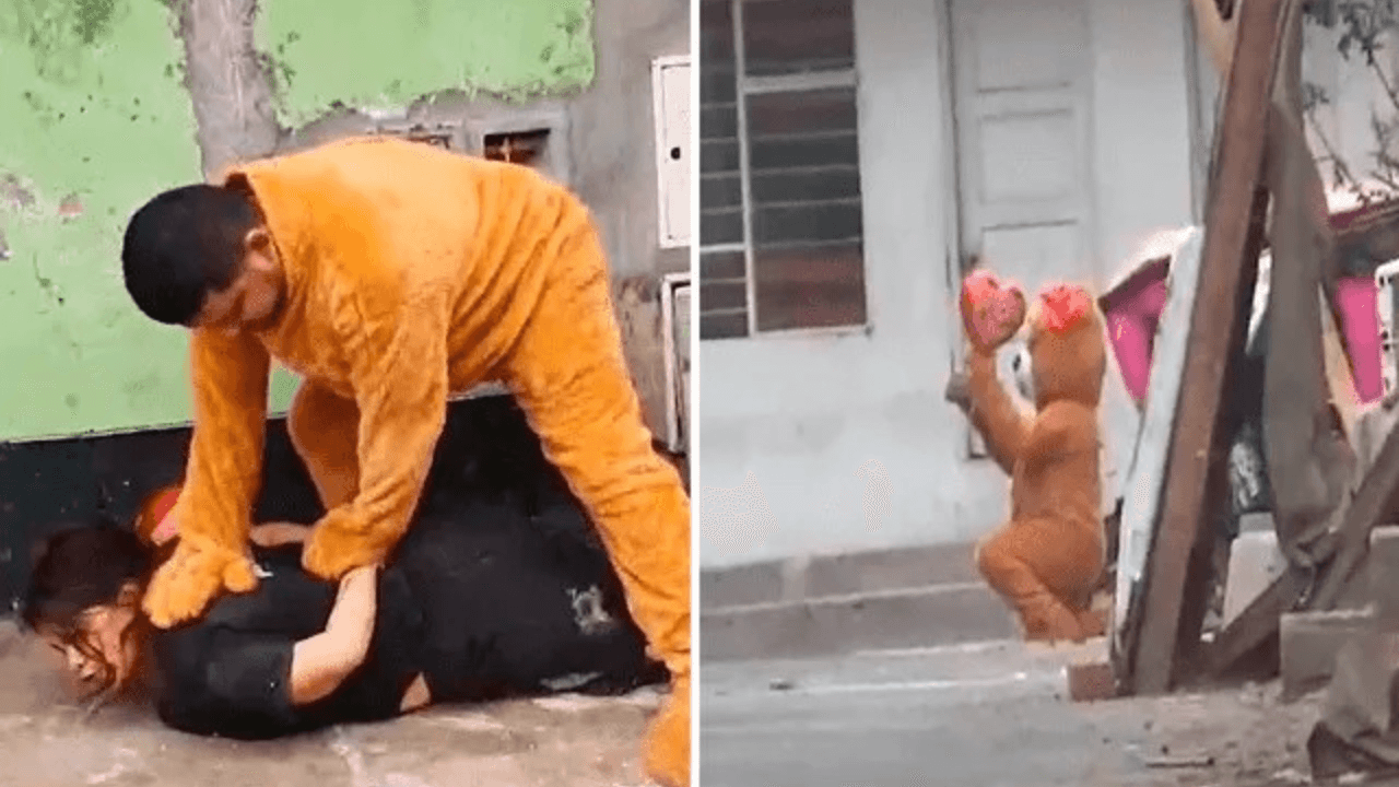 Imagen Principal de Nota: VIDEO: Policía se disfraza de oso por San Valentín para capturar a traficante de drogas