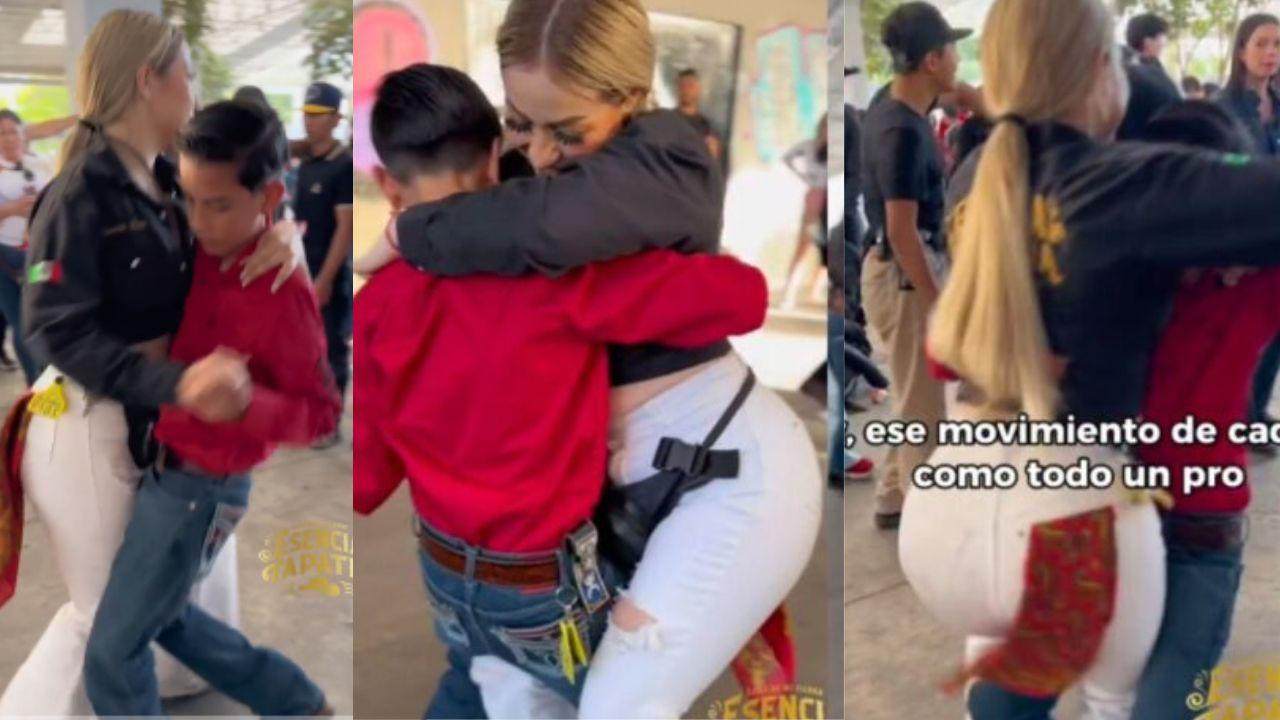 Imagen de Maestra en medio de críticas por bailar quebradita con uno de sus alumnos