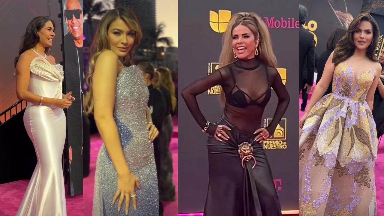 Imagen Principal de Nota: Alfombra magenta de Premio Lo Nuestro: deslumbrantes estrellas brillan bajo los focos