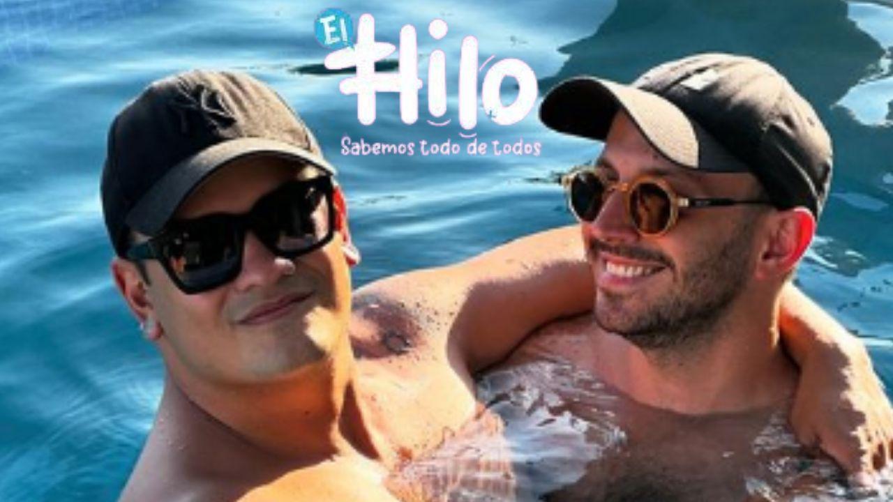 Imagen de Javier Segovia y su esposo Eduardo Antúnez disfrutan de la bella playa de Útila