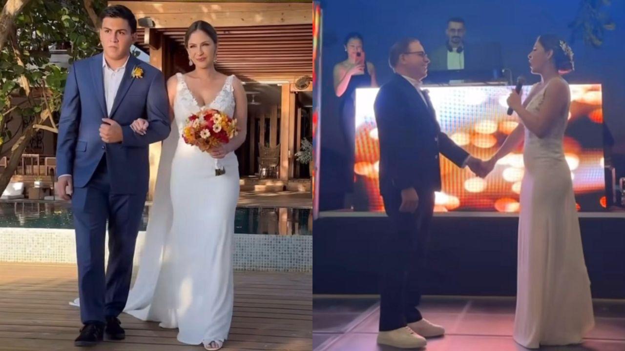 Imagen Principal de Nota: Kritza Pérez bailó punta y cantó en su boda vestida de blanco en Islas de la Bahía