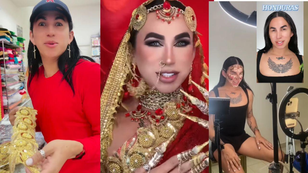 Imagen de Christian Betanco revela el detrás de cámaras de su look viral de maquillaje Hindú