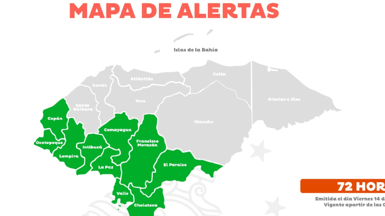 Imagen de Alerta verde por lluvias en 10 departamentos de Honduras