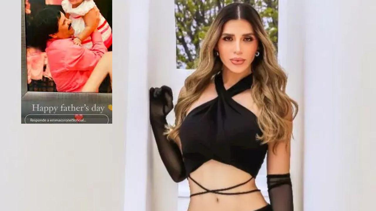 Imagen de Emma Coronel dedica tierno mensaje a 'El Chapo' Guzmán con inédita fotografía junto a una de sus hijas