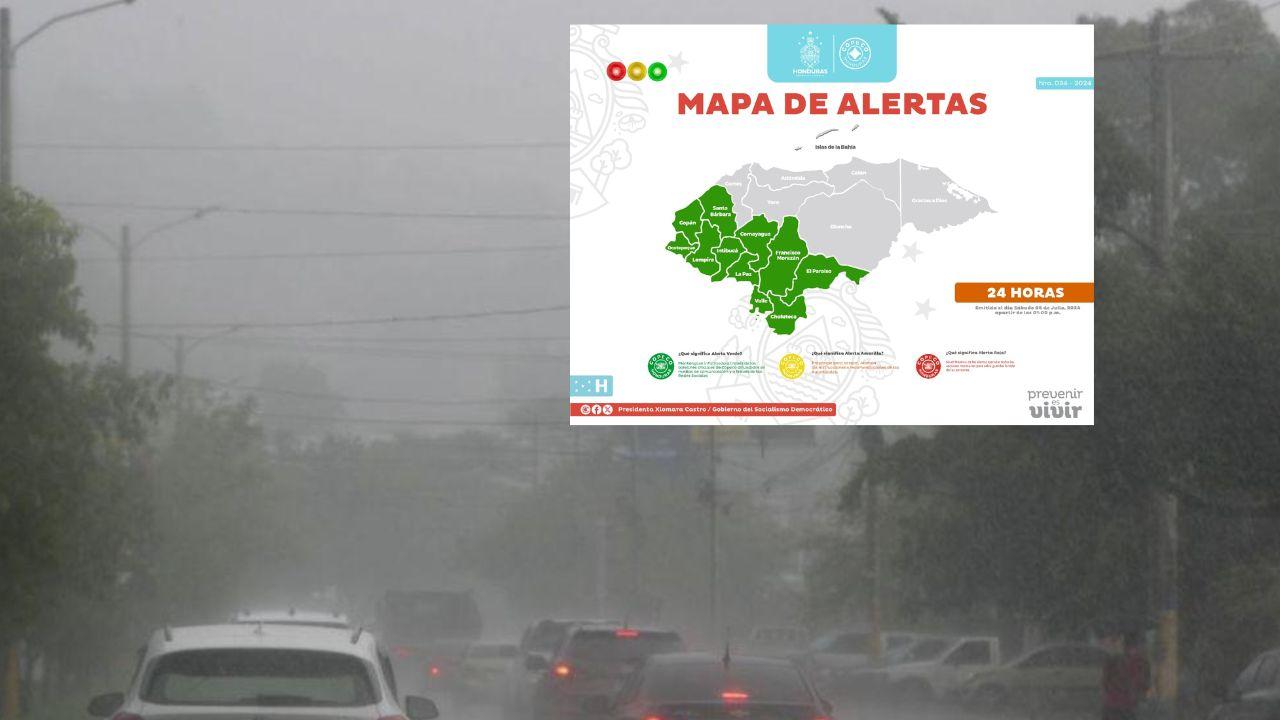 Imagen Principal de Nota: Por lluvias, Copeco extiende alerta verde en 11 departamentos de Honduras