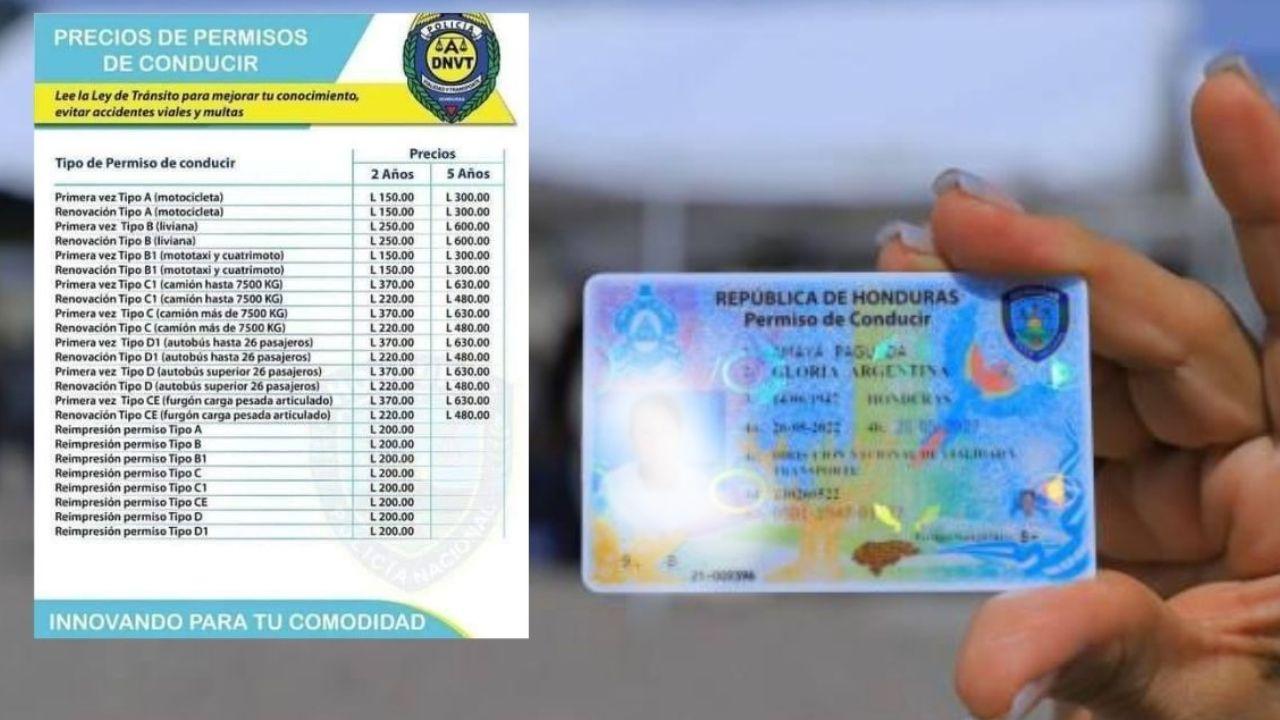Imagen Principal de Nota: Precios de licencias de conducir en Honduras: desde 150 hasta 630 lempiras